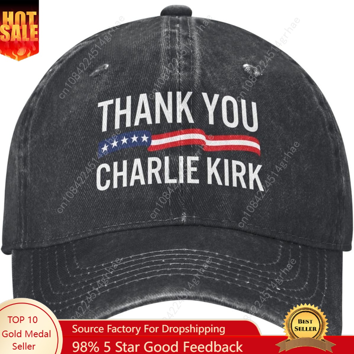 Dad Hat Cotton - Trewrdt Bedankt Charlie Kirk Hat Cotton