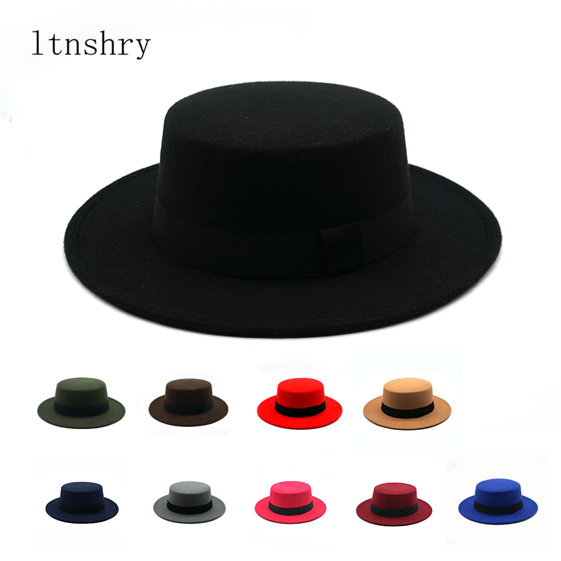 Fedora Hat Wool - Winter Herfst Imitatie Wollen Vrouwen Mannen