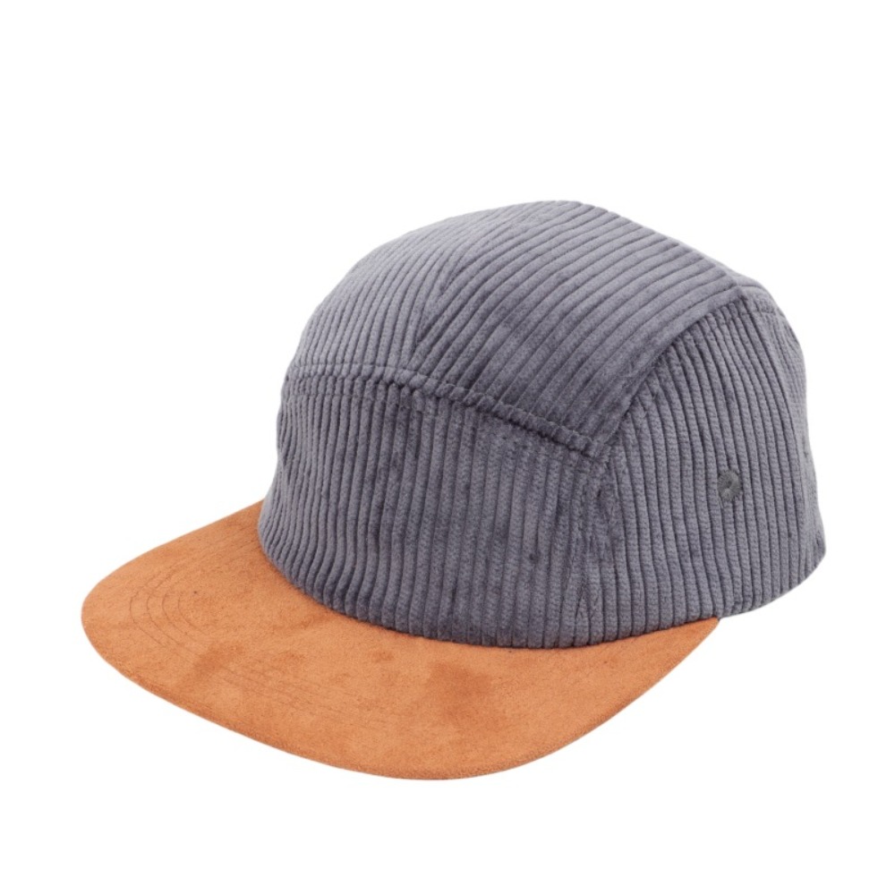 Corduroy Cap 5 Panel - Veelzijdige retro baseballpet met platte rand,